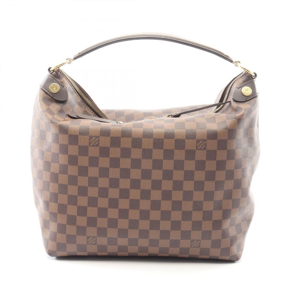 Louis Vuitton Duomo Hobo Shoulder Bag Canvas Leather Damier Brown